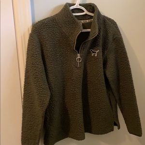 vs pink sherpa pullover